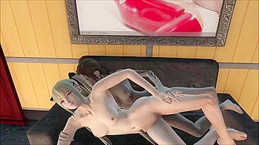Futa de Fallout 4 em hentai com foda lateral e orgasmos barulhentos