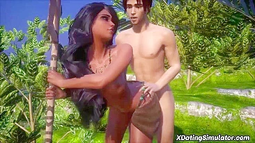 Foda bárbara perfeita com um cara que come buceta exótica por trás