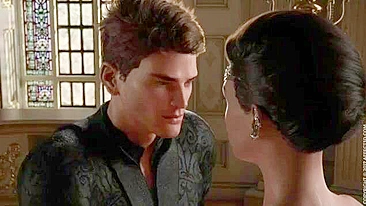 Morena peituda levando surra de rola de bruços num hentai safado