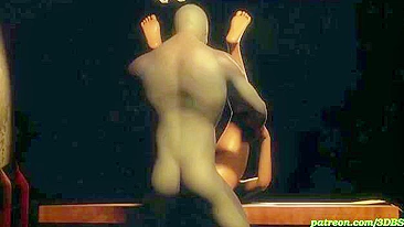 MILF hentai linda de peitão sendo furada por um alienígena ou algo assim