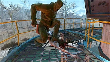 Escrava de Fallout sendo fodida e humilhada com tabus assustadores