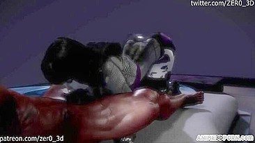 Vampira safada sente como se fosse atingida por um raio enorme de tesão