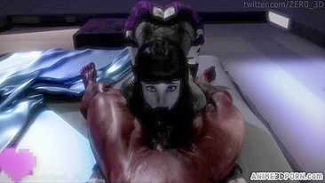 Vampira safada sente como se fosse atingida por um raio enorme de tesão