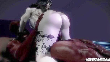 Vampira safada sente como se fosse atingida por um raio enorme de tesão