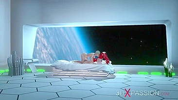 Travesti metendo na estação espacial num hentai taboo XXX em HD