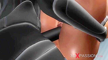Foda sci-fi com android e buceta hentai deliciosa sendo arrombada