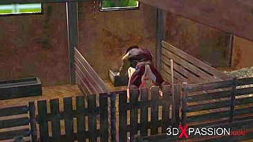 Pauzão grosso faz ela gritar de prazer na fazenda