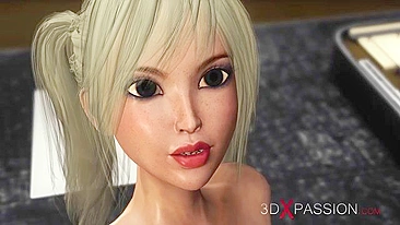 Close-ups ótimos de bucetas e cus apertados em hentai teen foda