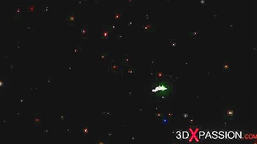 Cena de Sexo na Estação Espacial com Careca Aceitando Pau Alienígena
