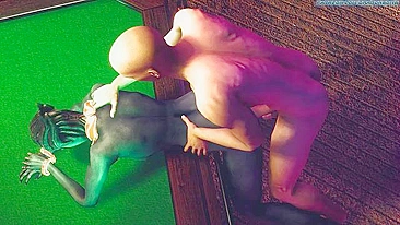 Cena de foda alienígena com muita suruba em filme de sexo grupal