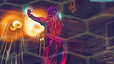 Cena de foda alienígena com muita suruba em filme de sexo grupal