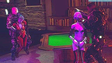 Cena de foda alienígena com muita suruba em filme de sexo grupal