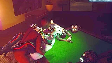 Cena de foda alienígena com muita suruba em filme de sexo grupal