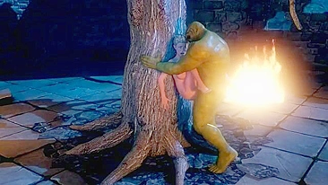 Cena de foda incrível com uma gata que curte orcs e paus grandes também