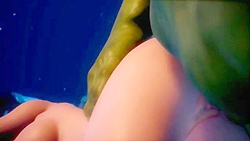 Cena de foda incrível com uma gata que curte orcs e paus grandes também