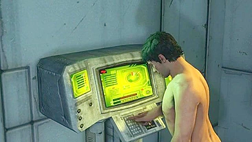 Experiência hentai com morena peituda sendo fodida em nave espacial