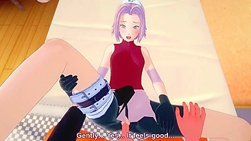 Naruto metendo sem dó numa garota de cabelo rosa enquanto ela se estica BRUTAL