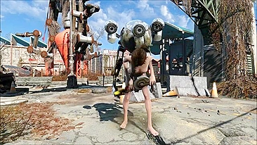 Mr. Handy de Fallout 4 fode teen perdida no meio do nada