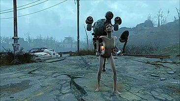 Mr. Handy de Fallout 4 fode teen perdida no meio do nada
