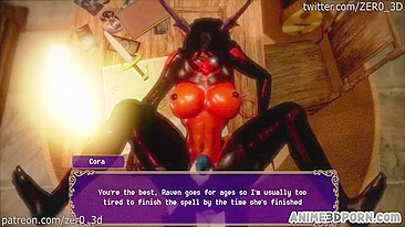 Ação incrível com demônio peituda e muita foda taboo delícia