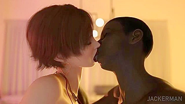 Cuckold com peituda que é dominada pelo valentão do corno