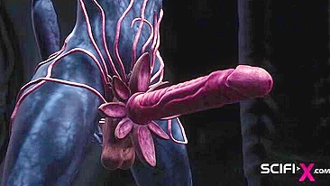 Pau alienígena destrói buceta humana em paródia Alien safada