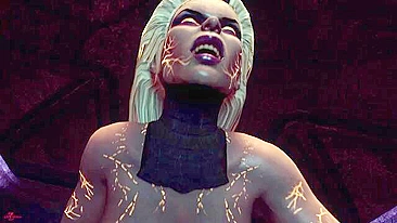 Cena POV de foda com a gata pelada do Mortal Kombat, Sindel