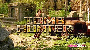 Pornô futanari da Lara Croft com foda hardcore de quatro