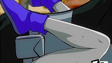 Gata flexível chamada Raven leva no cu de Deadshot ou algo assim