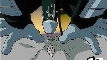 Gata flexível chamada Raven leva no cu de Deadshot ou algo assim