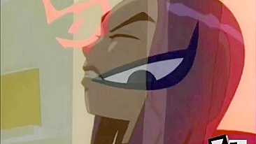 Gata flexível chamada Raven leva no cu de Deadshot ou algo assim