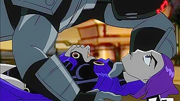 Gata flexível chamada Raven leva no cu de Deadshot ou algo assim