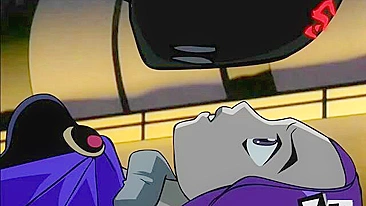 Gata flexível chamada Raven leva no cu de Deadshot ou algo assim