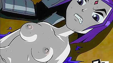 Gata flexível chamada Raven leva no cu de Deadshot ou algo assim