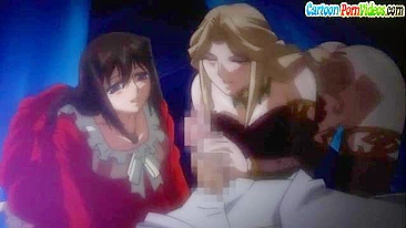 Hentai com bundão levando surra de quatro em ménage safado