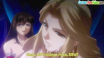 Hentai com bundão levando surra de quatro em ménage safado