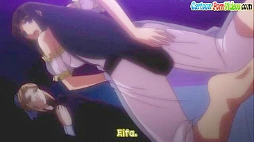 Hentai com bundão levando surra de quatro em ménage safado