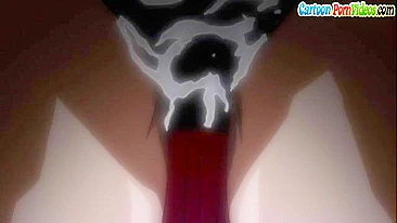 Hentai com bundão levando surra de quatro em ménage safado