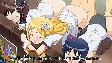 Irmã Ídolo - Cantoras hentai provando fama sexual pela primeira vez