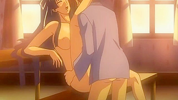 Sessão de sexo com senpai e morena peituda de buceta sempre molhada