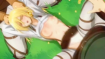 Attack on Titan: Historia Reiss em foda hardcore com buceta arreganhada selvagem