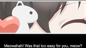 Aventura de Orelhas de Coelhinha - Gata hentai fica safada com paus grandes