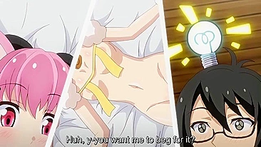 Aventura de Orelhas de Coelhinha - Gata hentai fica safada com paus grandes