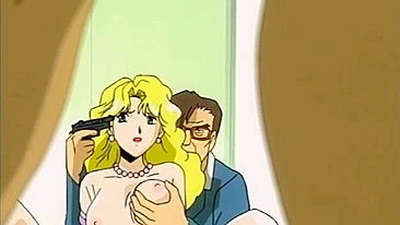 Chicote e prazer hentai com loira safada que precisa de paus duros