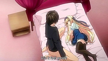 Pure Love Maniac - Loira hentai de meias pretas querendo pauzão dentro