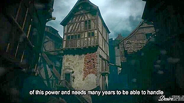 Ação hentai de Triss e Ciri com futanari e orgasmos reais