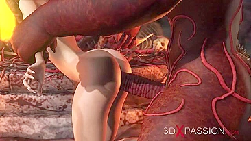 Pau do diabo é o primeiro que você vê nesse pornô hardcore hentai XXX