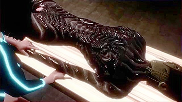 Ela não consegue botar o pau na boca porque é uma criatura ALIENÍGENA do caralho