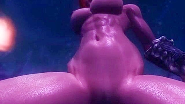 Gata sexy se diverte com monstro hentai que mete forte pra caralho