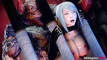 Sexo bruto e foda hardcore com Samus Aran no fundo do poço (HD)